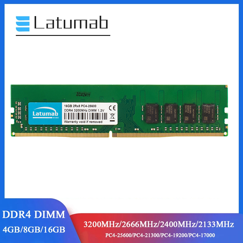 Ddr4 2400Mhz - Latumab-デスクトップゲーミングメモリ、ddr4、2666、2400、2133、3200mhz、4gb、8gb、16gb、PC4-25600、PC4-19200、288pin dimm