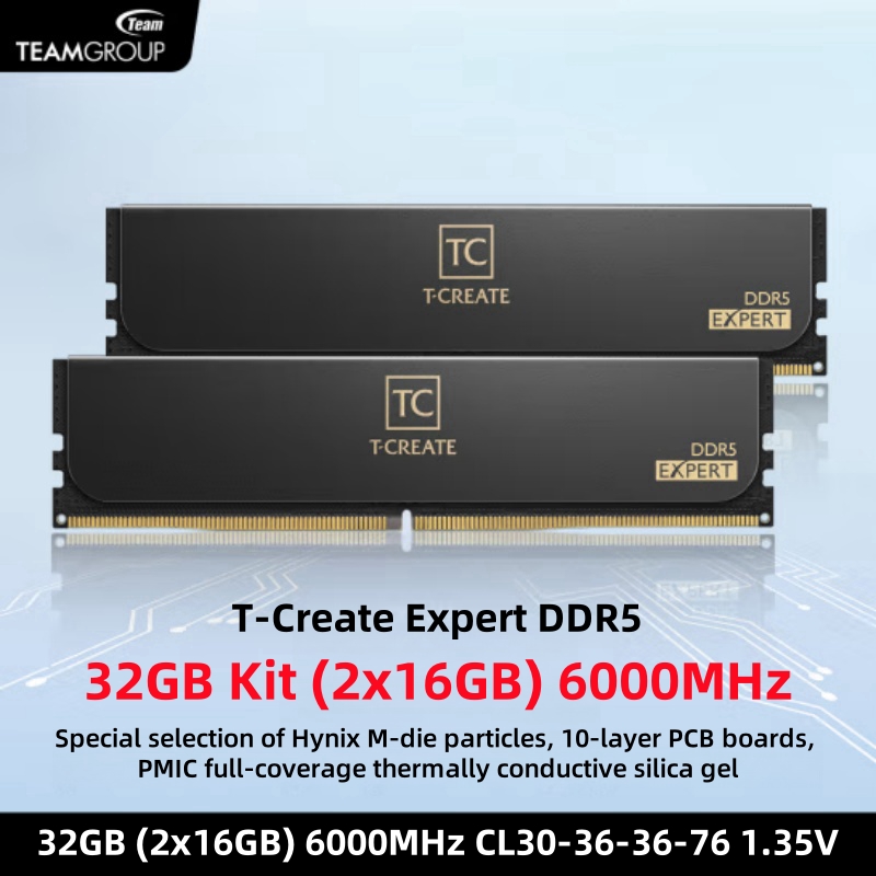Ram Memory Module - TEAMGROUP T-Create Expert CL30 オーバークロック対応 10L