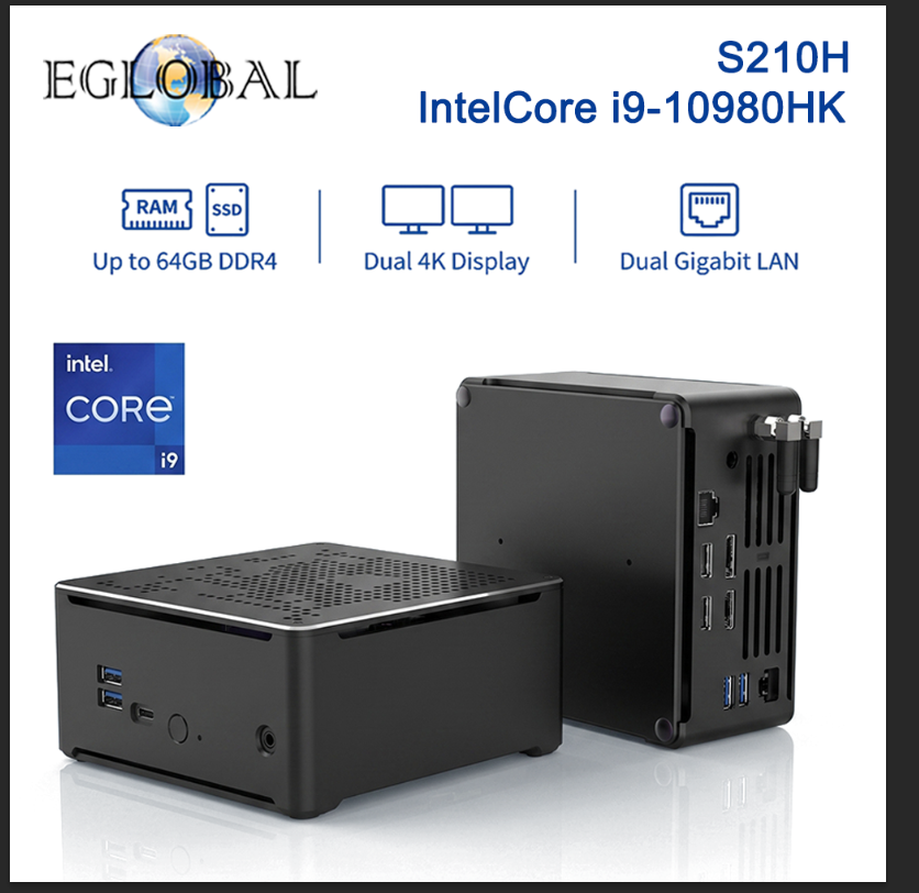 Ecc Ram Server - EGLOBAL i9-10980HK ワークステーションミニPC（5.3GHz）、64GB ECC RAM、4TB SSD、デュアル4K@60Hz、デザイン/サーバー用