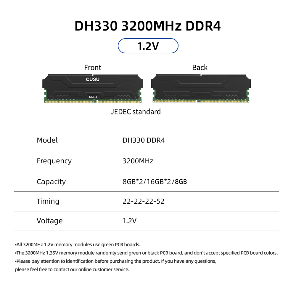 CUSU DDR4 3200MHz 3600MHz RAMメ - Ddr4 3200Mhz のレビューと価格