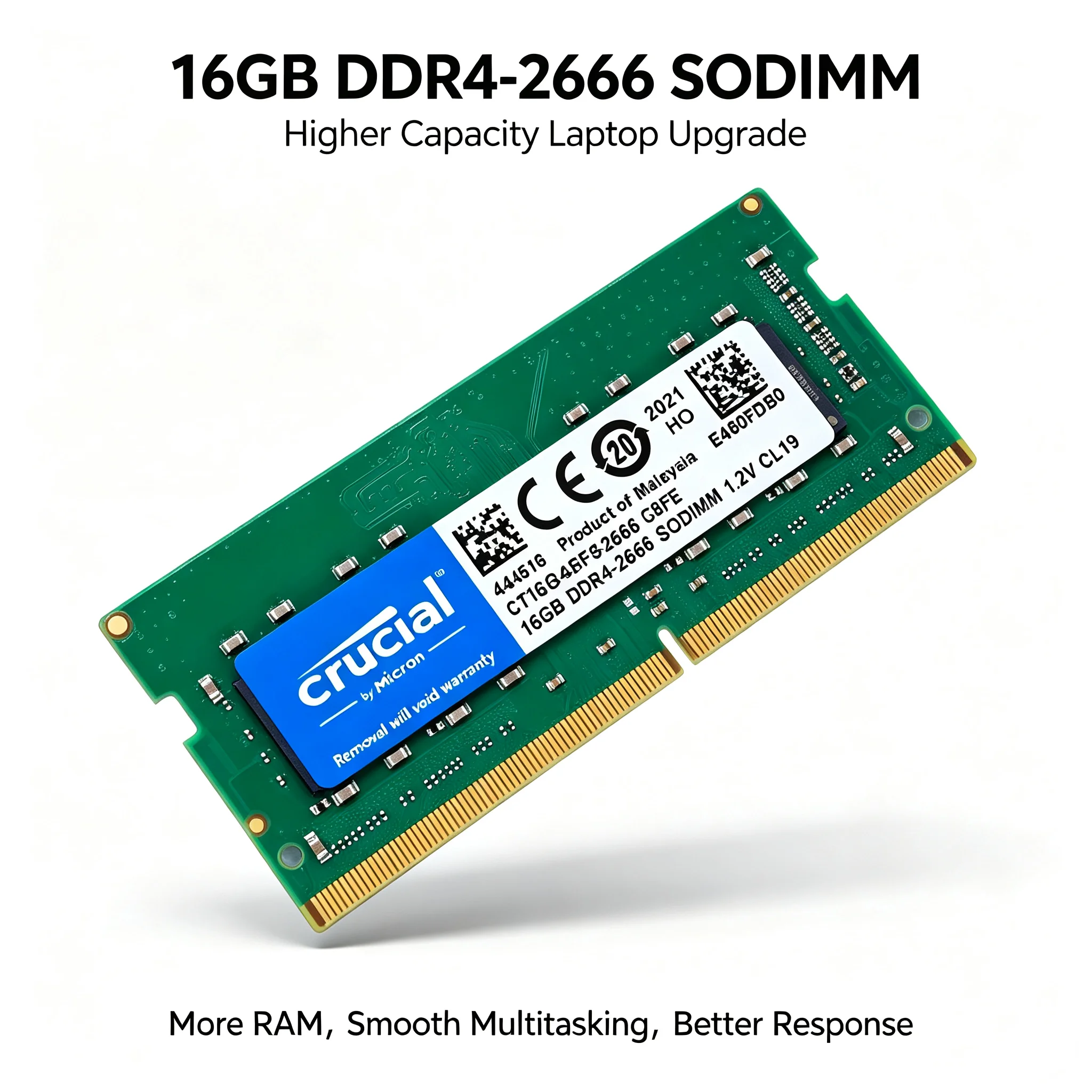 Crucial DDR4ノートパソコン用RAM 16GB 2 - Ddr4 2400Mhz のレビューと価格