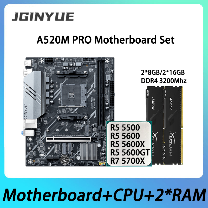 JGINYUE A520M PRO マザーボードキット、AM - Ddr4 3200Mhz のレビューと価格