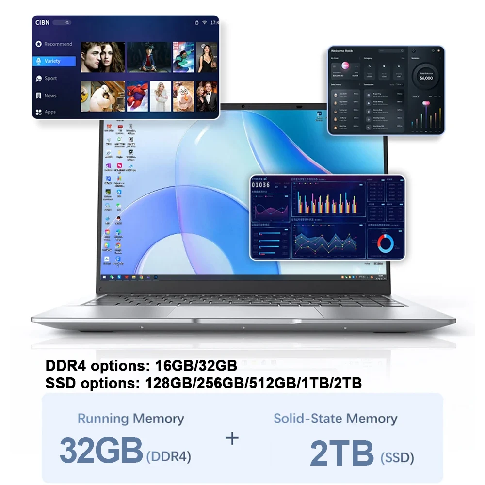 2026年新型14.1インチ超薄型ノートパソコン Win11 - Ddr4 32Gb のレビューと価格