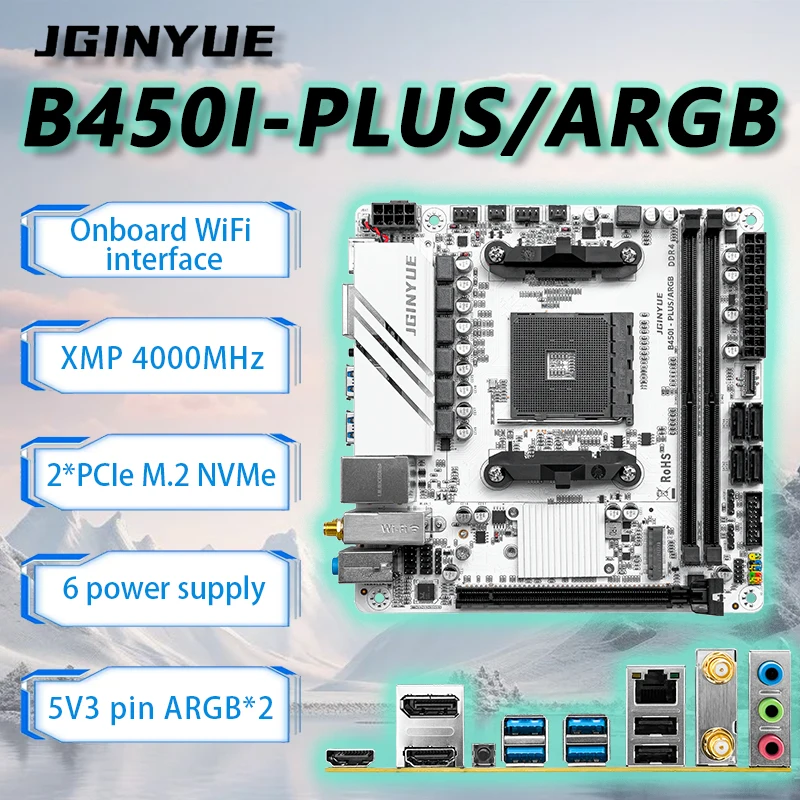 JGINYUE B450 ITXマザーボードセット AMD  - Ddr4 3200Mhz のレビューと価格